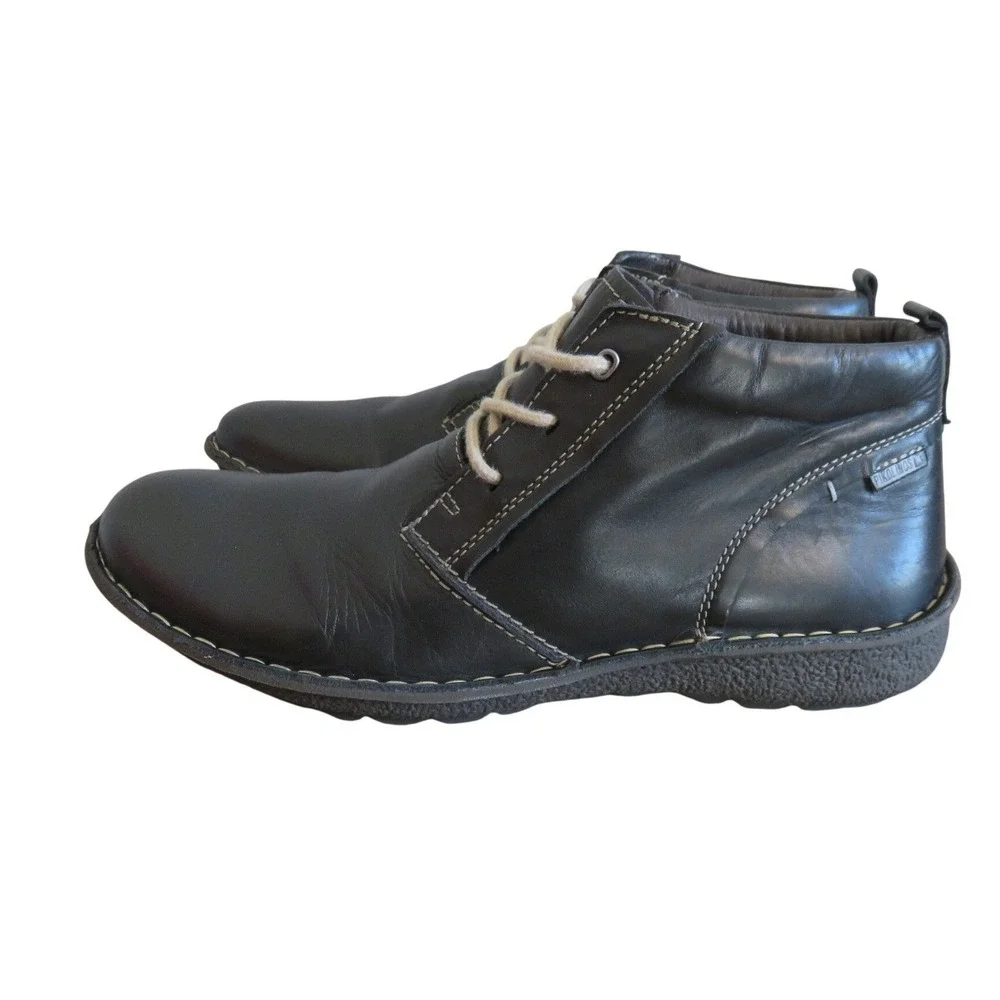 Pikolinos Chile Mens Black Leather Chukka Boots Lug Sole Ankle Boots Size 41